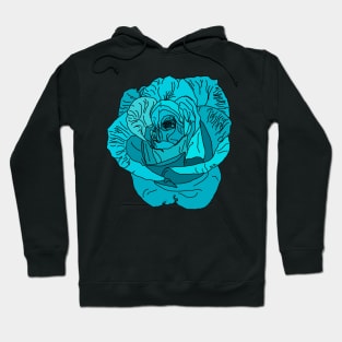 Turquoise rose Hoodie